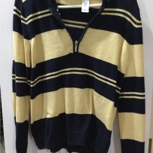Liz & Co zip V neck sweater